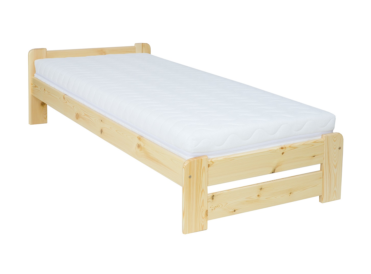 Masivní dřevěná postel -jednolůžko BM122/099 borovice masiv 90x200 cm