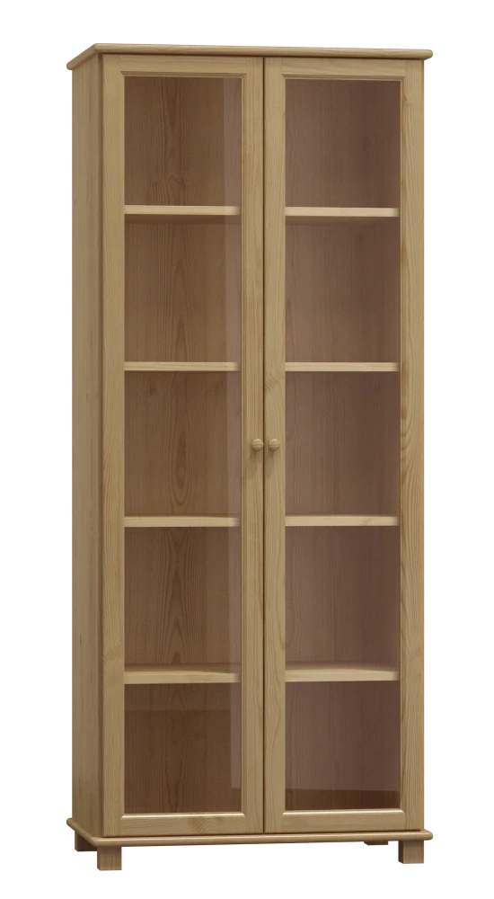Kombinovaná vitrína MB 106 borovice masiv 80x190x42 cm