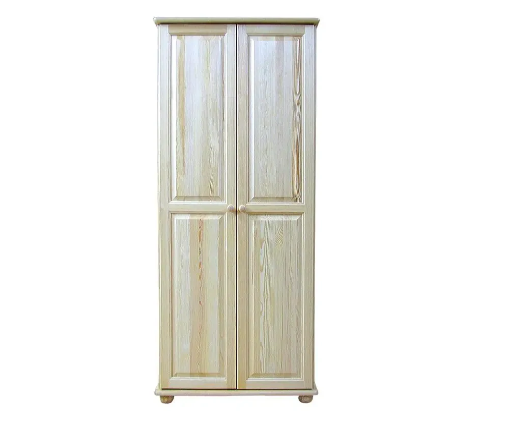 Šatní skřín WOOD 40A se šatní tyčí a policemi masiv - 85x60x195 cm