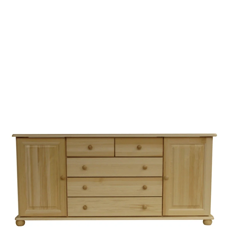 Dřevěná komoda WOOD 75 masiv - 165x42x76 cm