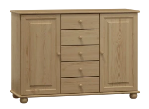 Dřevěná komoda MB 37 borovice masiv 118x85x42 cm