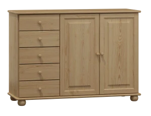 Dřevěná komoda MB 38 borovice masiv 118x85x42 cm