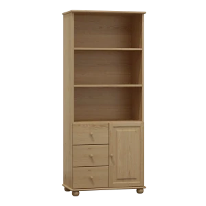 Kombinovaná vitrína MB 67A  borovice masiv 80x190x42 cm
