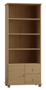 Kombinovaná vitrína MB 97  borovice masiv 90x190x42 cm