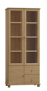 Kombinovaná vitrína MB 101 borovice masiv 80x190x42 cm