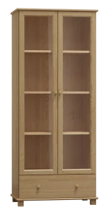 Kombinovaná vitrína MB 103 borovice masiv 80x190x42 cm