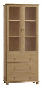 Kombinovaná vitrína MB 104 borovice masiv 90x190x42 cm