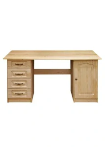 Dřevěný psací stůl  DT 18 borovice masiv 139x72x54 cm