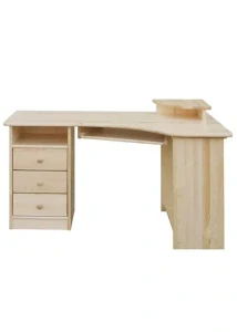 Dřevěný psací stůl  DT 185 levý borovice masiv 138x75x83/55 cm