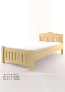 Dřevěná  postel DT S-39 90x200 cm borovice masiv