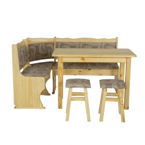Set jídelní rohová lavice + stůl + taburety 111