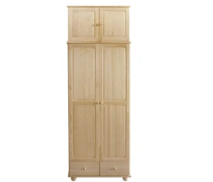 Masivní dřevěná šatní skříň s nástavcem DEA 11 A  - šířka  90 cm