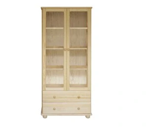Kredenc -vitrína DEA 31 borovice masiv šířka 80 cm