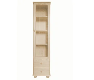 Kredenc -vitrína DEA 35 borovice masiv šířka 43 cm