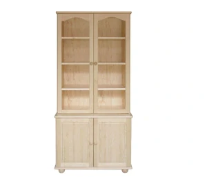 Kredenc -vitrína DEA 37 borovice masiv šířka 90 cm
