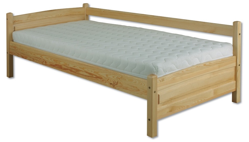 Masivní dřevěná postel -jednolůžko BM133 borovice masiv 90x200 cm
