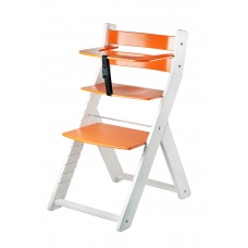 Rostoucí židle Luca kombi -L05 bílá/oranžová s ergonomickým sedákem