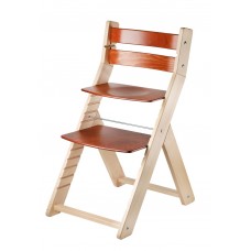 Rostoucí židle SANDY -002 natur/třešeň s ergonomickým sedákem