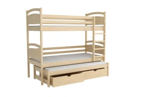 Patrová postel WOOD-V 002 90x200 cm borovice masiv