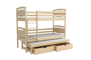 Patrová postel WOOD -V 003 90x200 cm borovice masiv