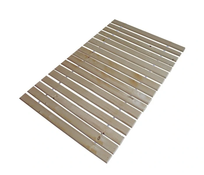 Dřevěná manželská postel MD 09 180x200 cm borovice masiv bílá/MDF dub sonoma