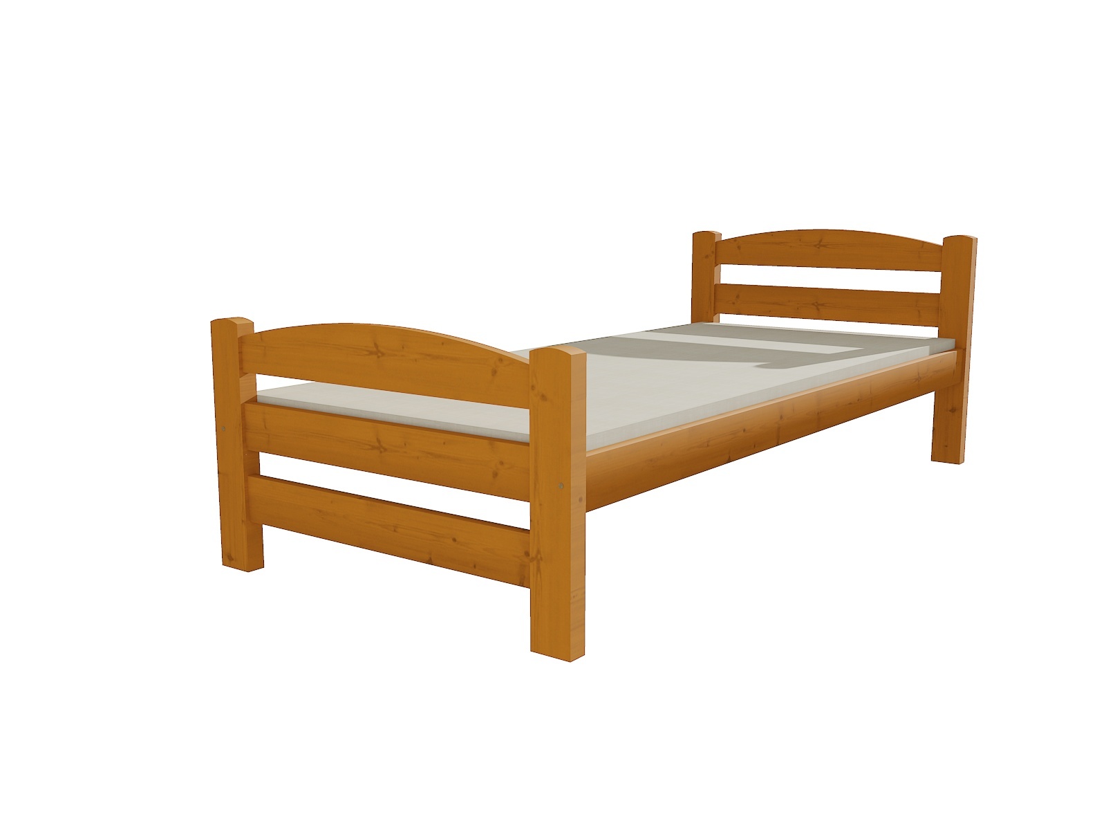 Postel WOOD 008 borovice masiv 200x80 cm s úložným prostorem