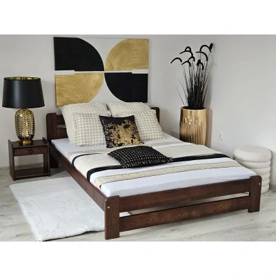 Dřevěná manželská postel MD 02 180x200 cm borovice masiv