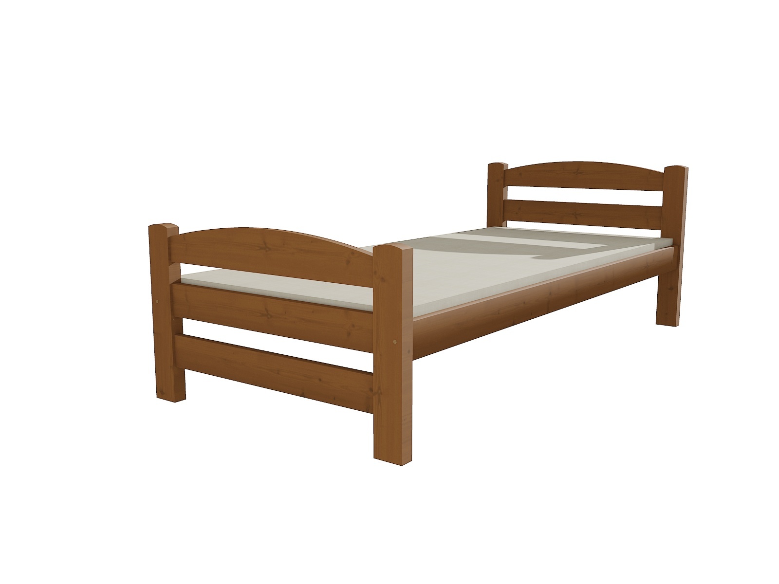 Postel WOOD 008 borovice masiv 200x80 cm s úložným prostorem