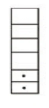 Šatní skříň se zcadlem , šuplíky a policemi WOOD 37B masiv - 45x60x195 cm