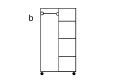 Masivní dřevěná šatní skříň DEA 9B - šířka 80 cm
